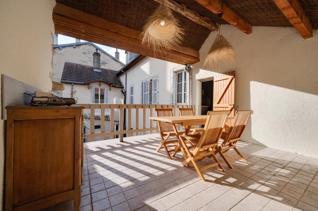 Grand Appartement 8 Personnes Terrasse Privative Hyper Centre Calme Lons-le-Saunier Buitenkant foto
